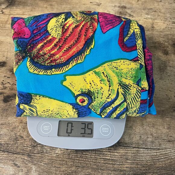 Vintage NORDSTROM High Waist Silk Fish Shorts - Picture 9 of 9